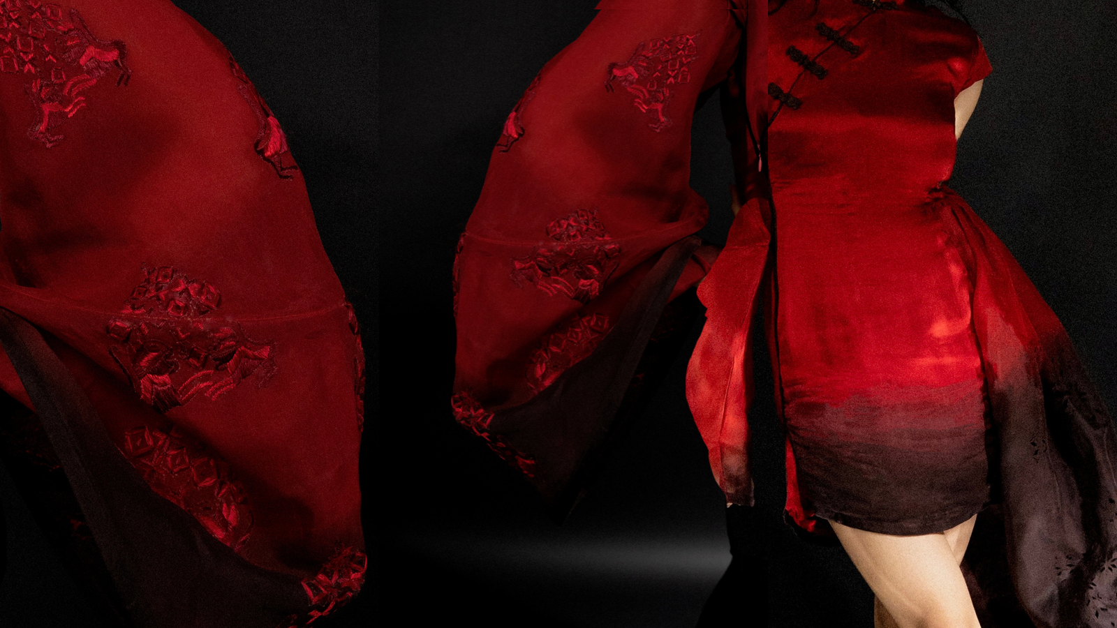 Hand-embroidered garment detail